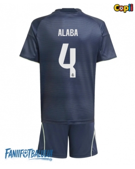 Real Madrid David Alaba #4 Echipament de Fotbal Replică 2025-26 Copii Deplasare (+ Șorturi)